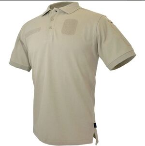 Hazard 4 Loaded ID Centric Modular Patch Polo Shirt In Desert Tan Size S